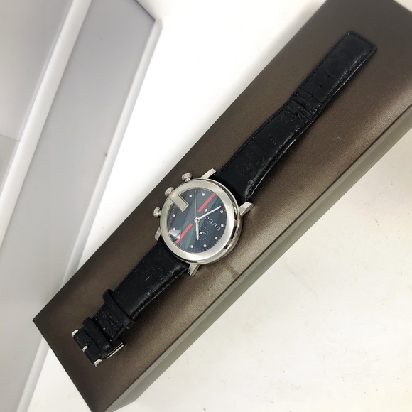 Authentic Gucci Chrono 101m men’s watch leather - Picture 2 of 8